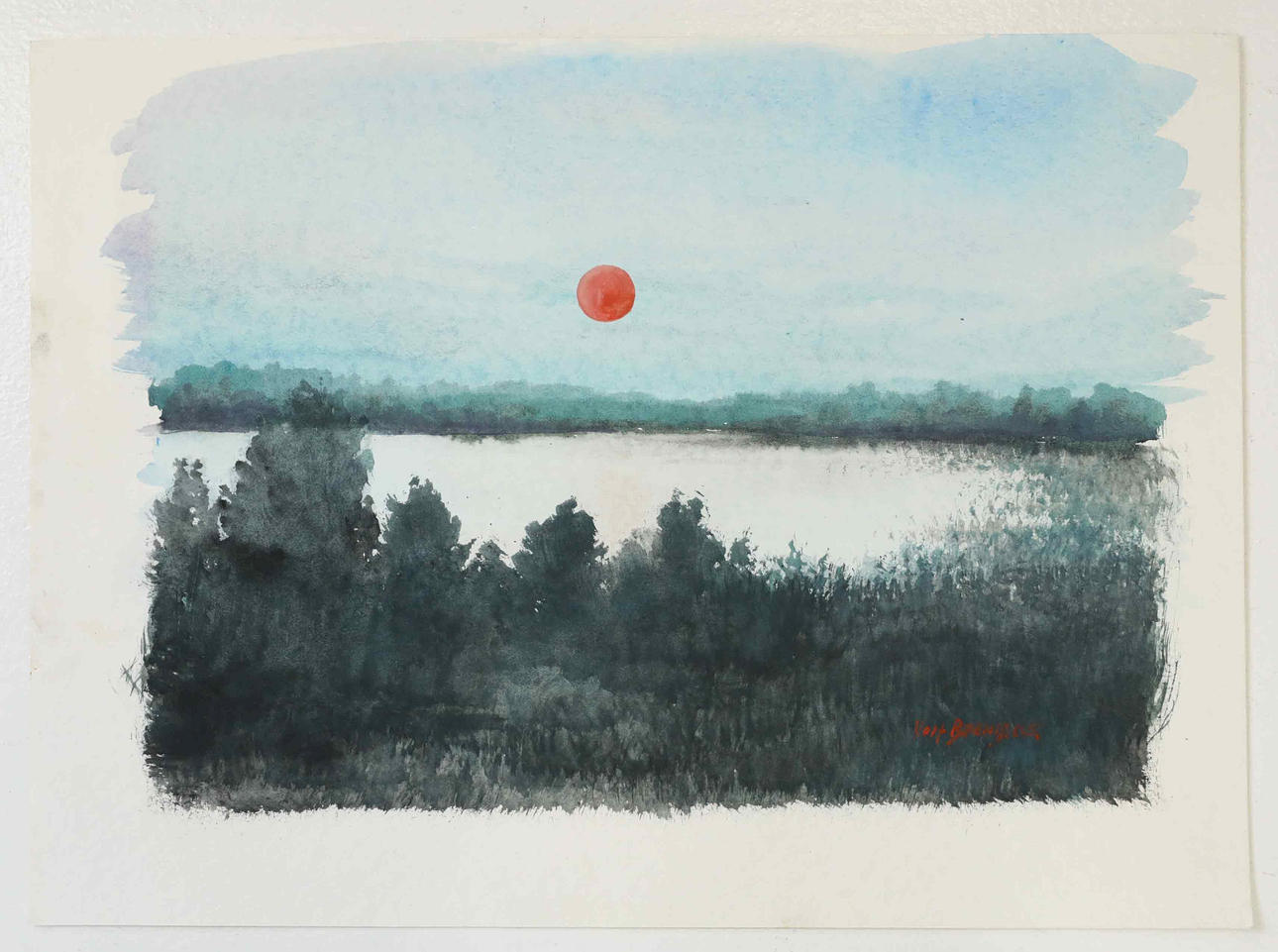 ROLF BERNDTSSON. Watercolor, landscape, signed.