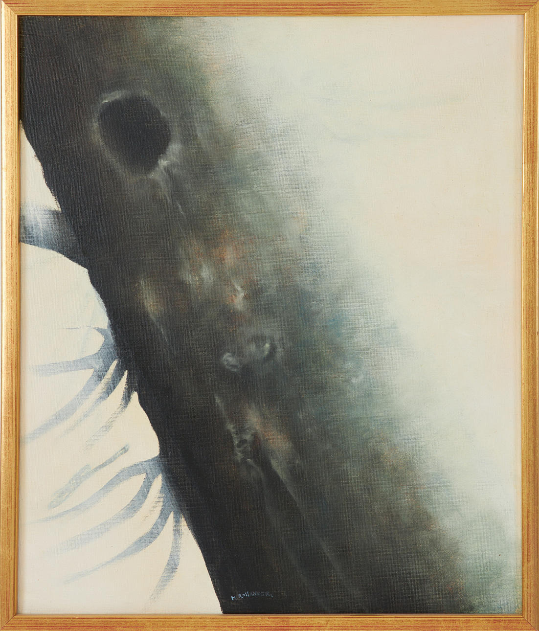 MÅNS ROSSANDER. “Tree trunk”, oil on canvas, signed M. Rossander.