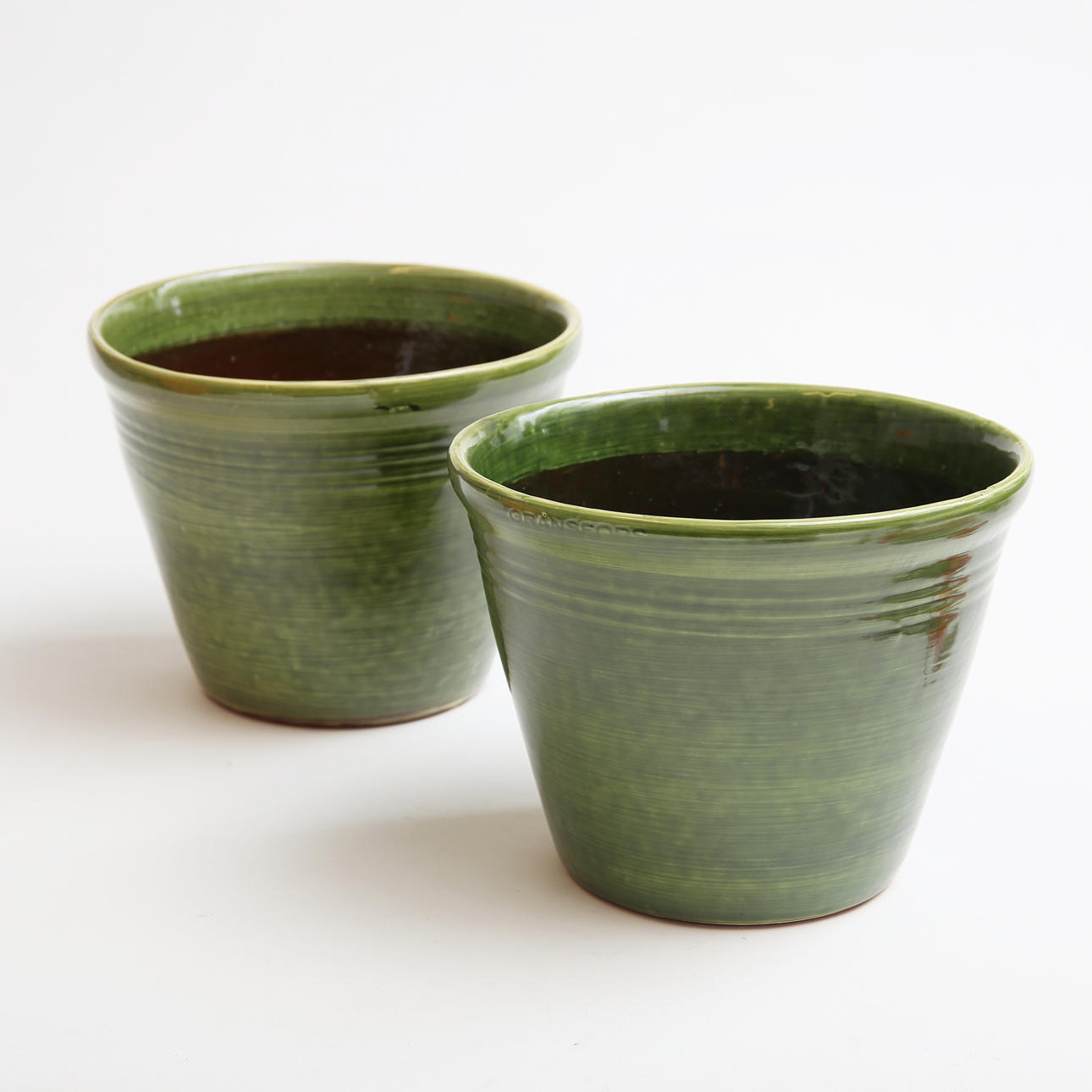 TONTÖPFE, 2 Stück, glasiert, Gränsfors.