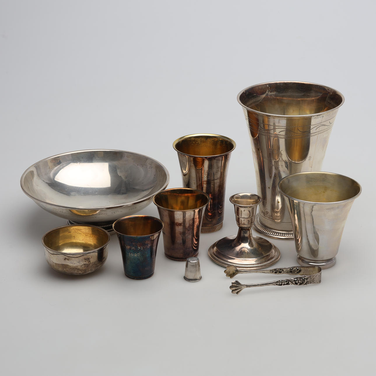 SILVER OBJECTS10 parts gross weight approx. 644 grams.