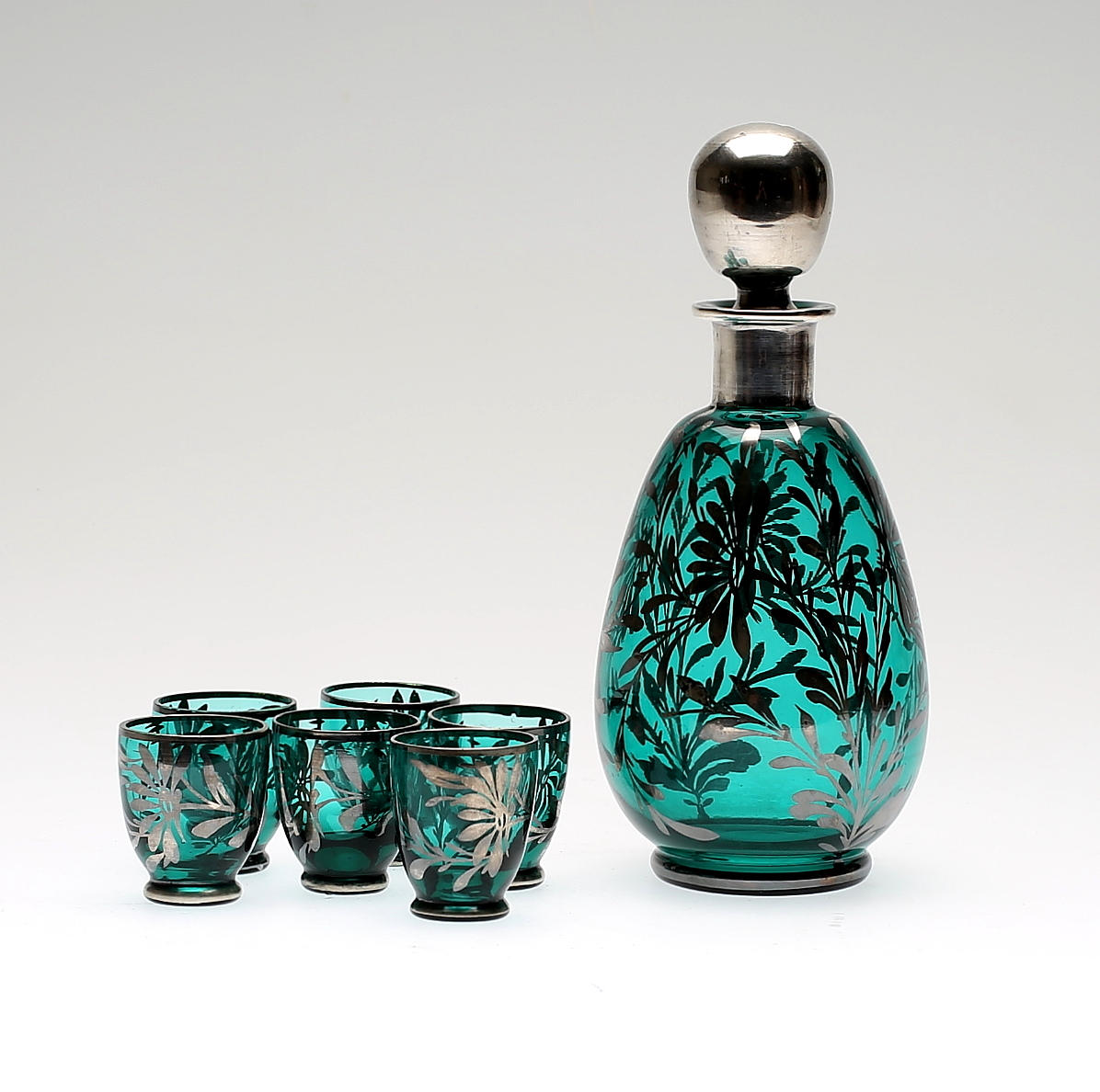 LIKÖRSET, glas, 7 delar, 1900-talets mitt.