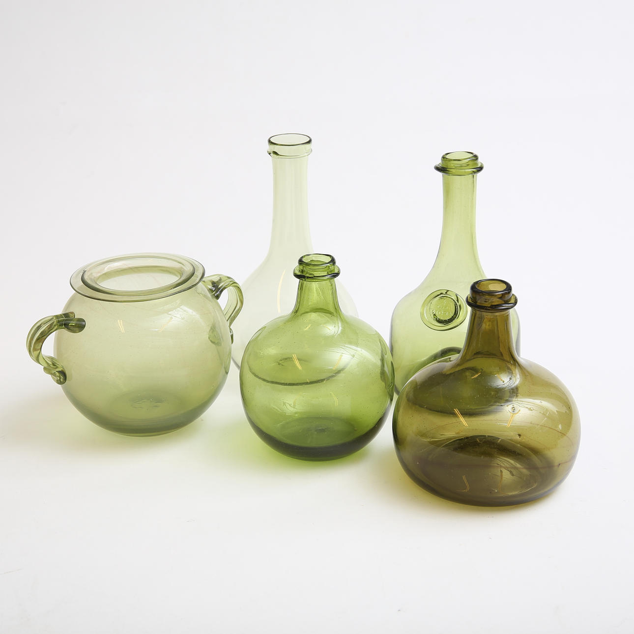 GLASS OBJECTS, 5 pieces, Historical glass from Scan glas AB.