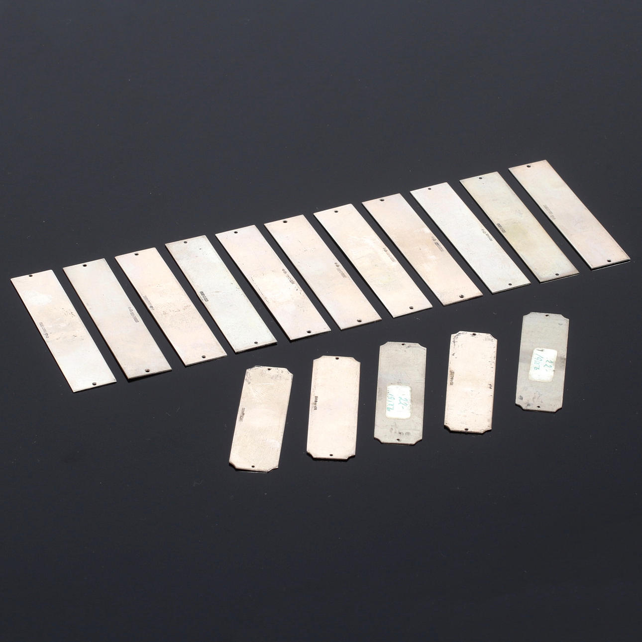 ENGRAVING PLAQUES, 16 pcs. silver, 20th century.