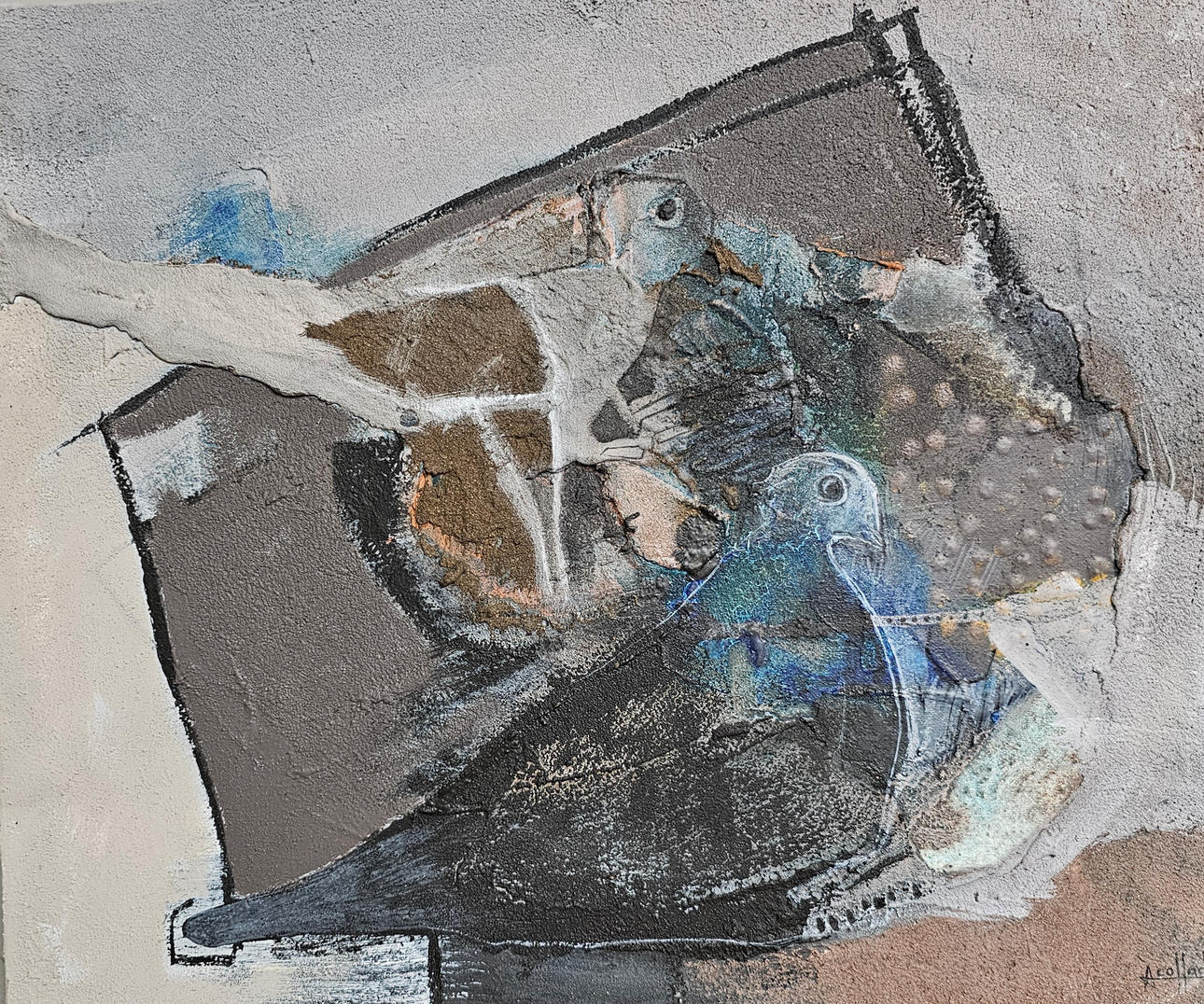 ANTONIO COLLADO. ABSTRACCIÓN. ACRILICO SOBRE LIENZO. 1991.