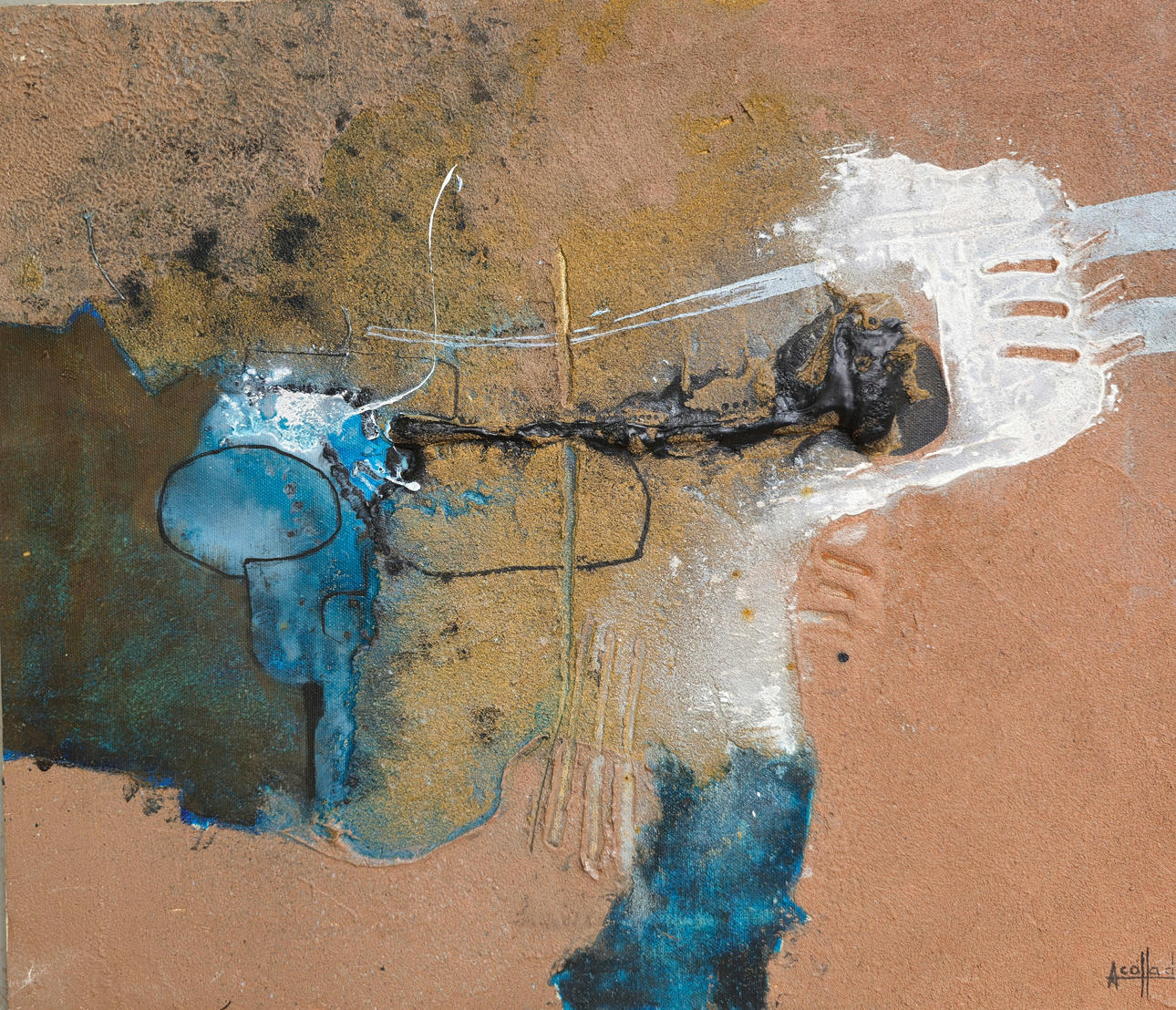 ANTONIO COLLADO. ABSTRACTION. ACRYLIC ON CANVAS. 1991.