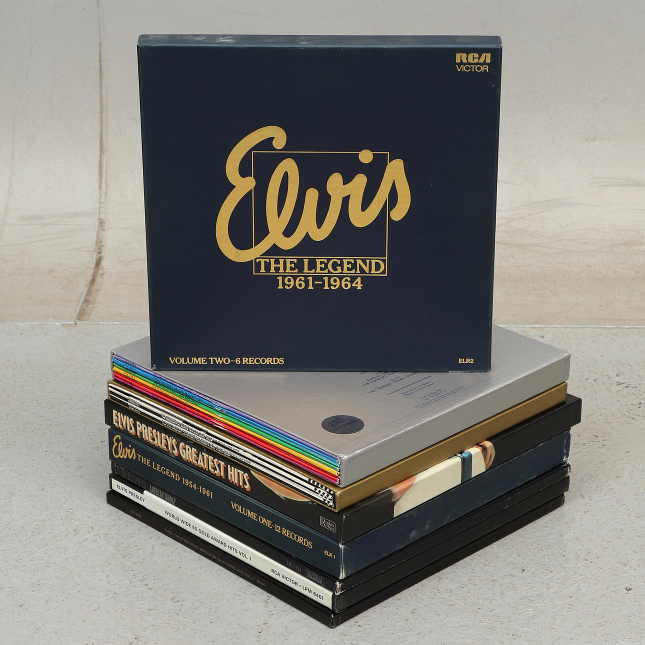ELVIS PRESLEY, 7 LP boxes.