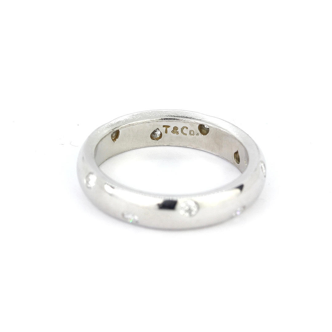 TIFFANY & CO. EHERING IM DIAMANT-SET AUS PLATIN.