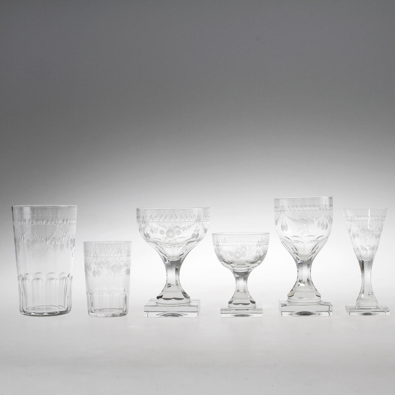 GLASSERVIS "FLACH", 64 delar, Kosta Boda.