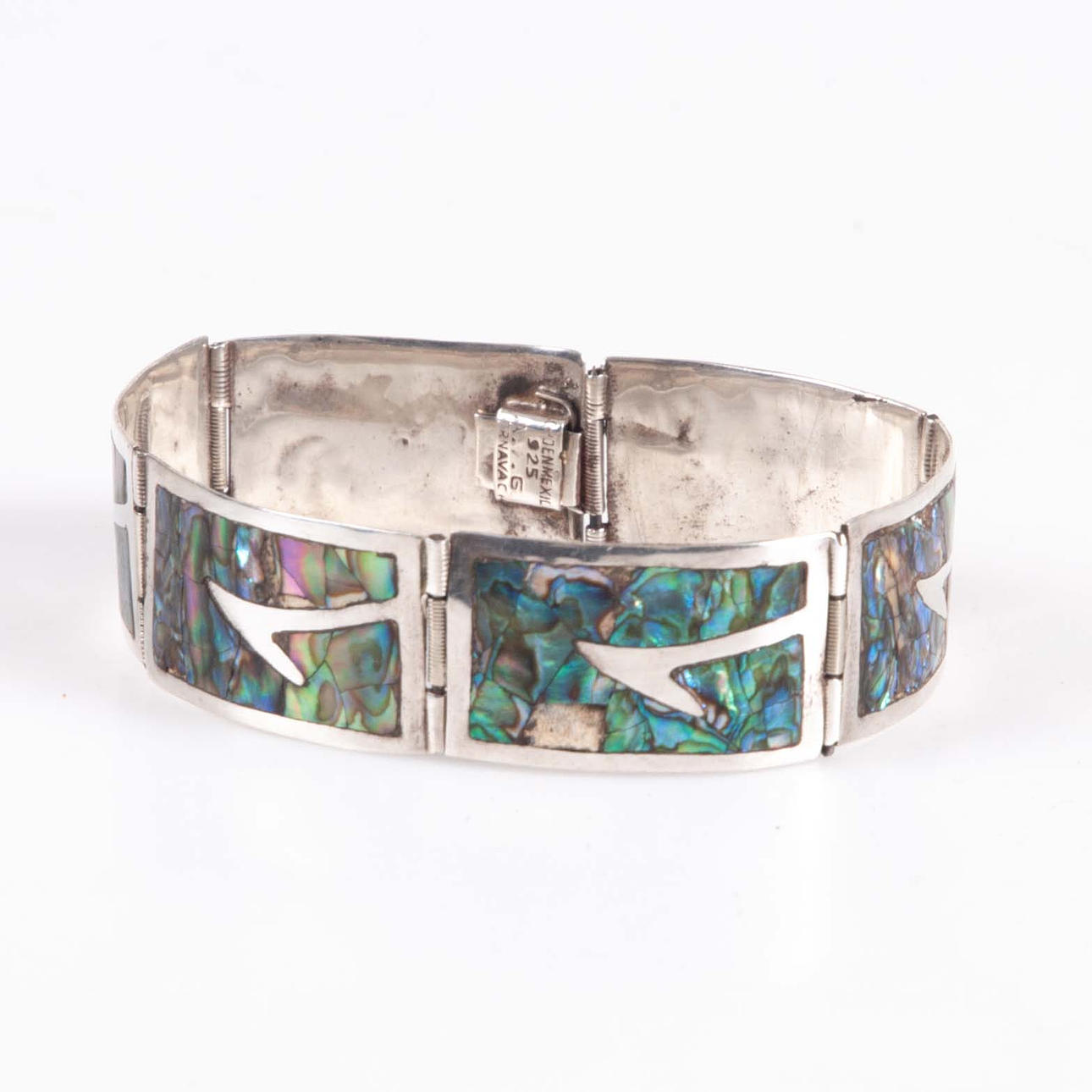 BRACELET, 925 s, with seashell decor, Mexico.