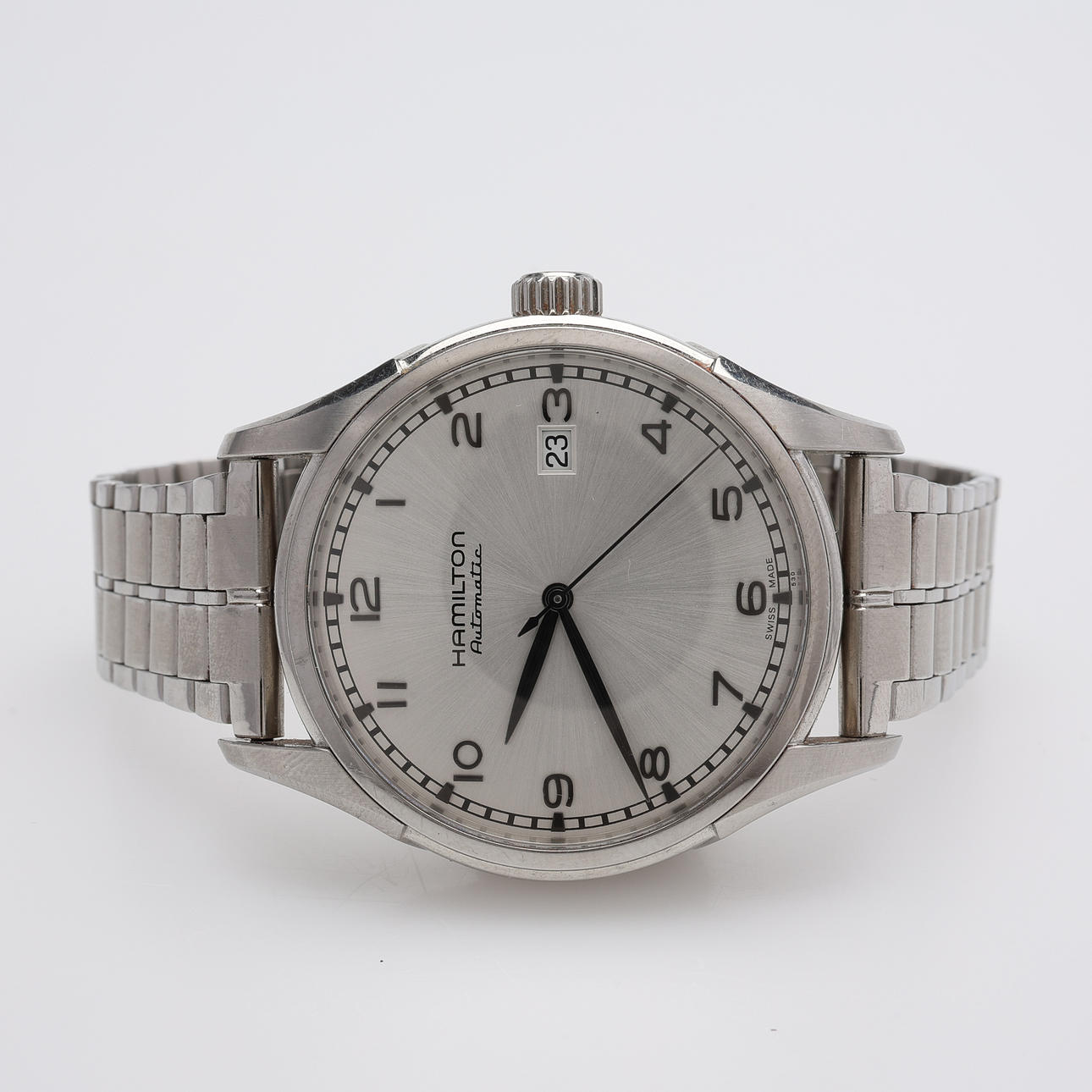 WRISTWATCH, STEEL, JAZZMASTER, HAMILTON, AUTOMATIC MISSION.