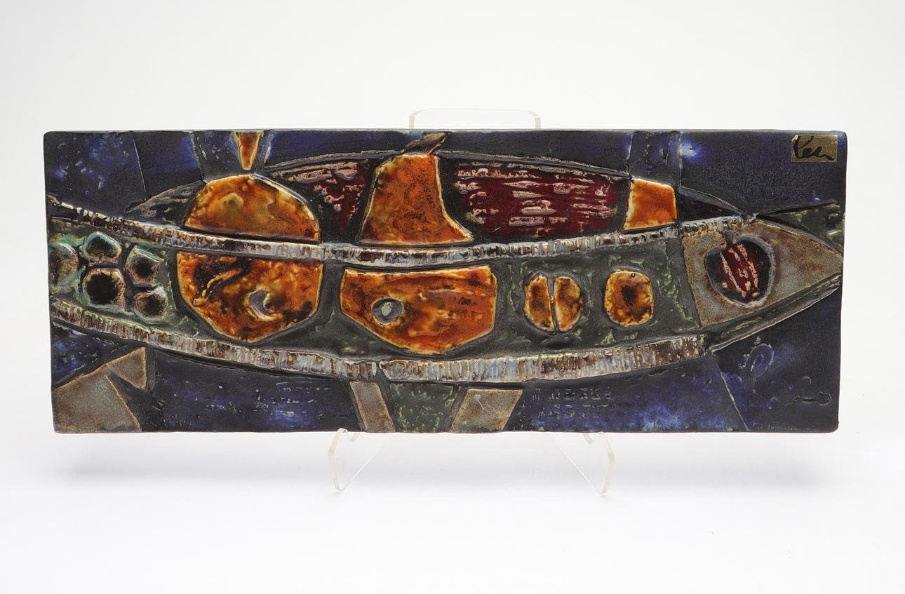 HELMUT FRIEDRICH SCHÄFFENACKER. wall relief, glazed stoneware, signed, Germany.