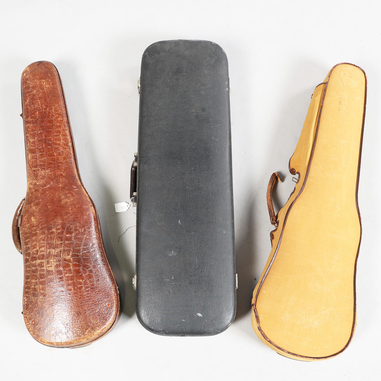 THREE VIOLIN CASES (3).