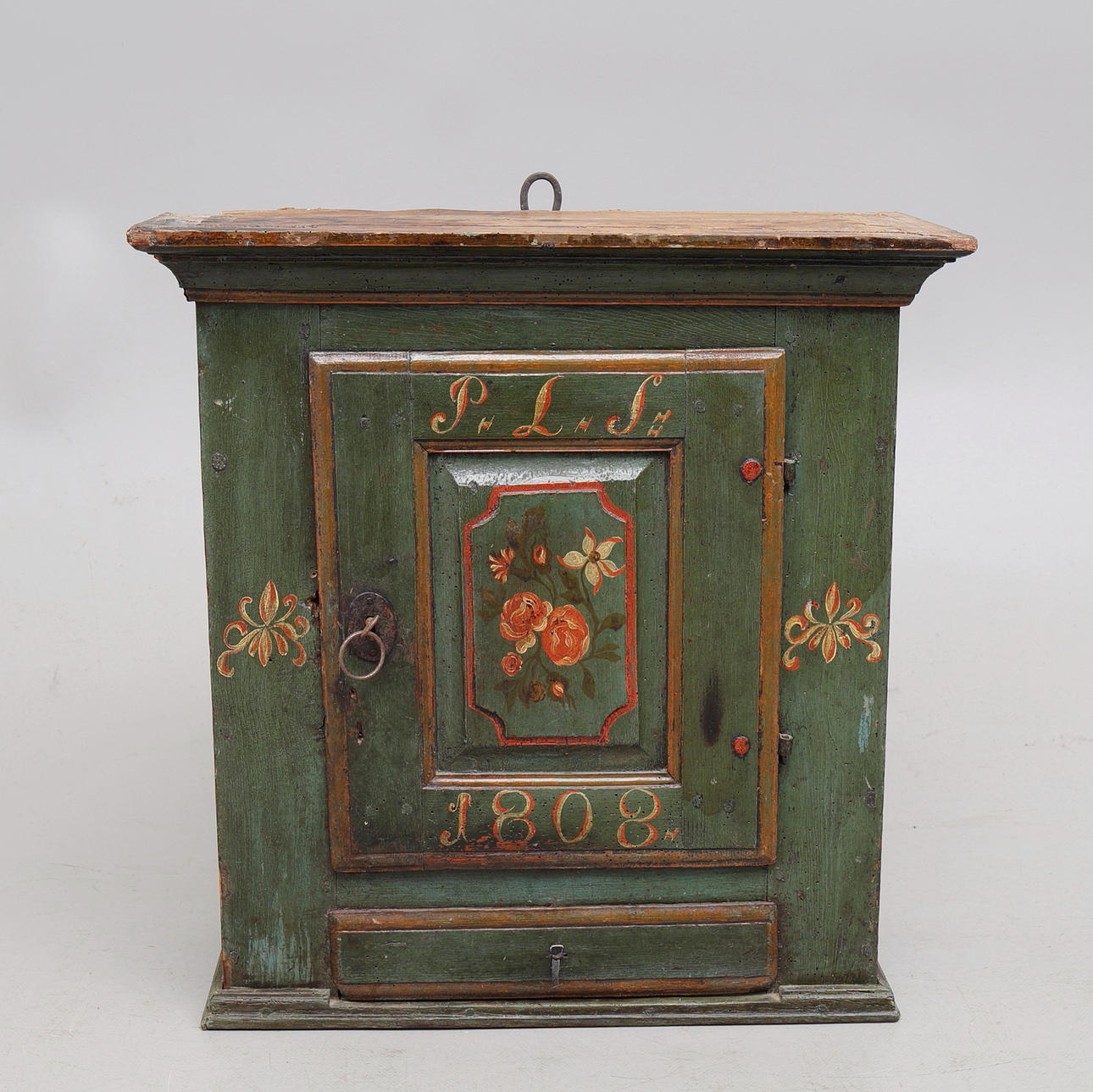 HANGING CABINET, SKÅNE, DATED 1806.