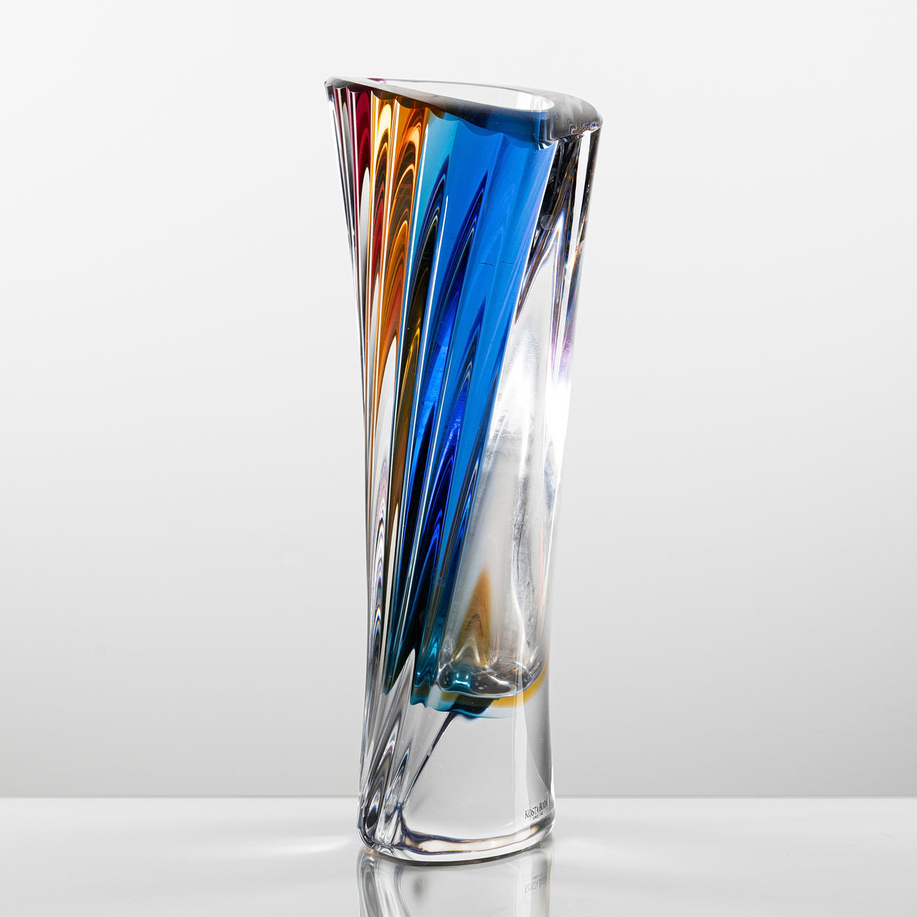 GÖRAN WÄRFF. A vase, “Crystal Movements”, Kosta Boda, signed