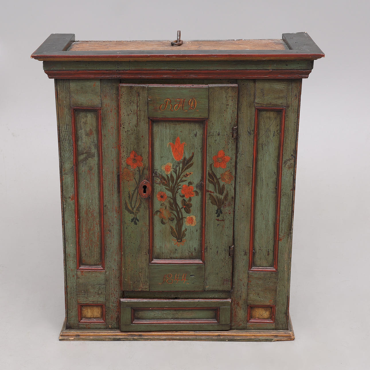 HANGING CABINET, SKÅNE, DATED 1844.