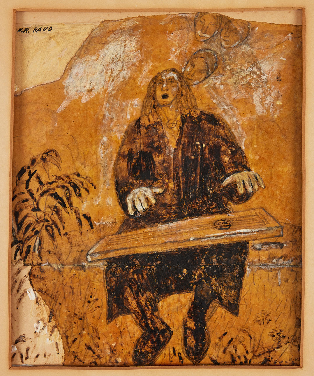 KRISTJAN RAUD (1865-1943). Zither Player (Käneldaja).