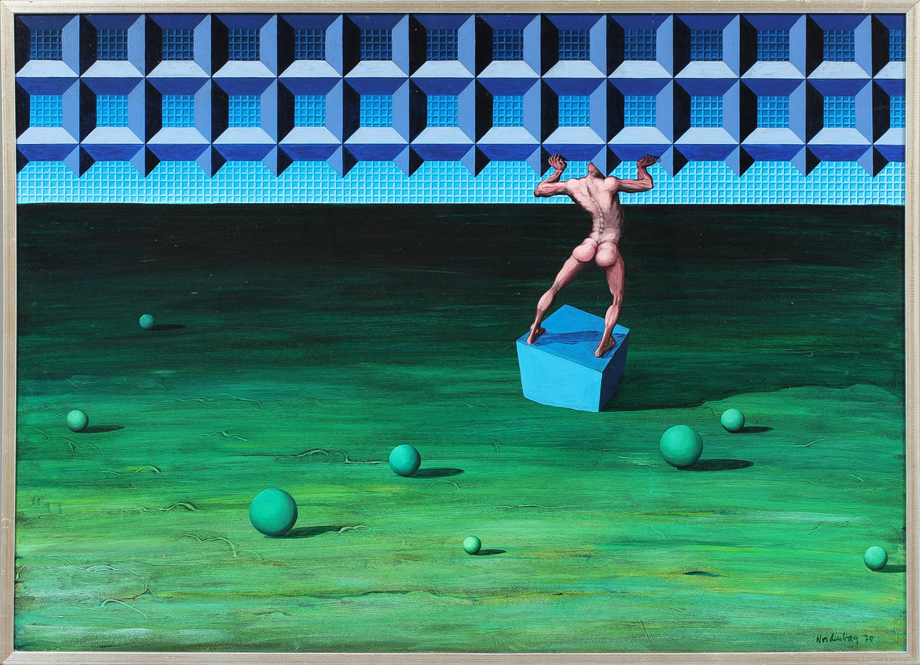 BENGT NORDENBORG. "Gallret", olja på pannå, signerad och daterad.