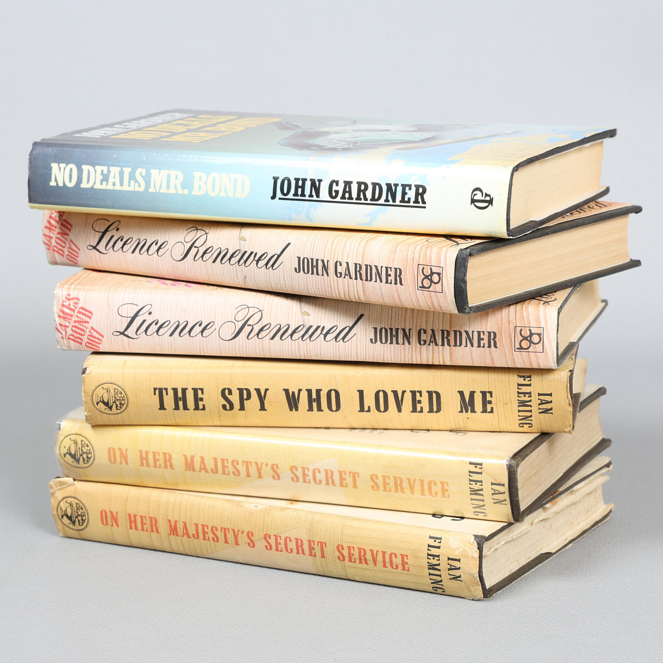 JOHN GARDNER, SIX JAMES BOND NOVELS (6).