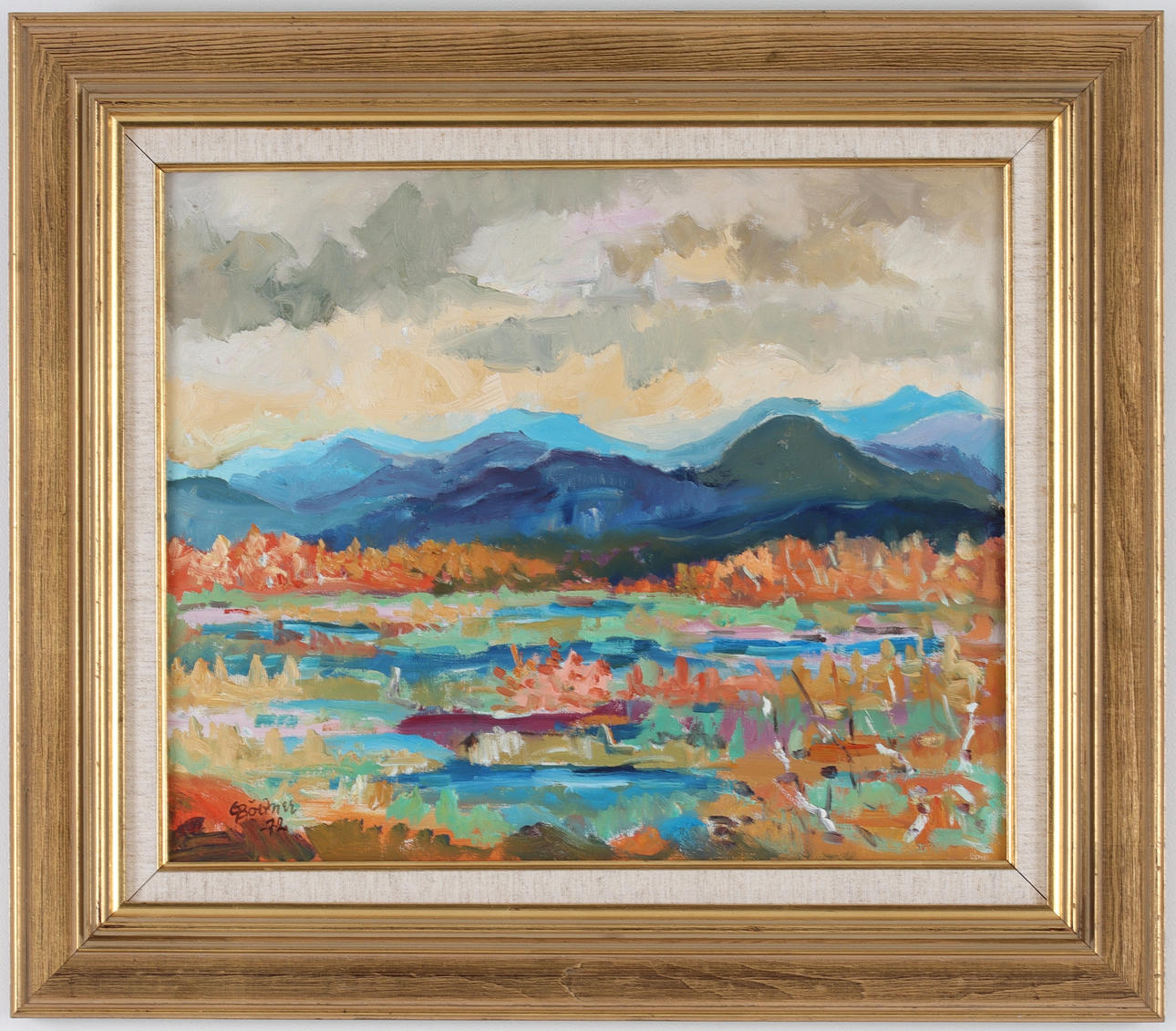 GUSTAV BÖRTNER. Básculas, óleo sobre lienzo, firmadas.