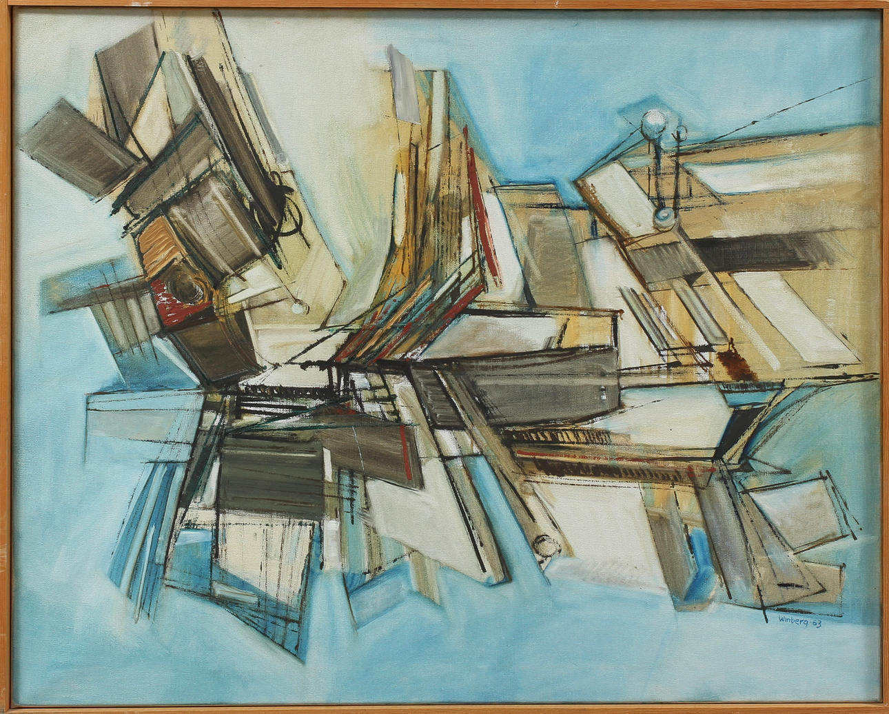 BENGT WINBERG. "Splittrad form", olja på duk, signerad.