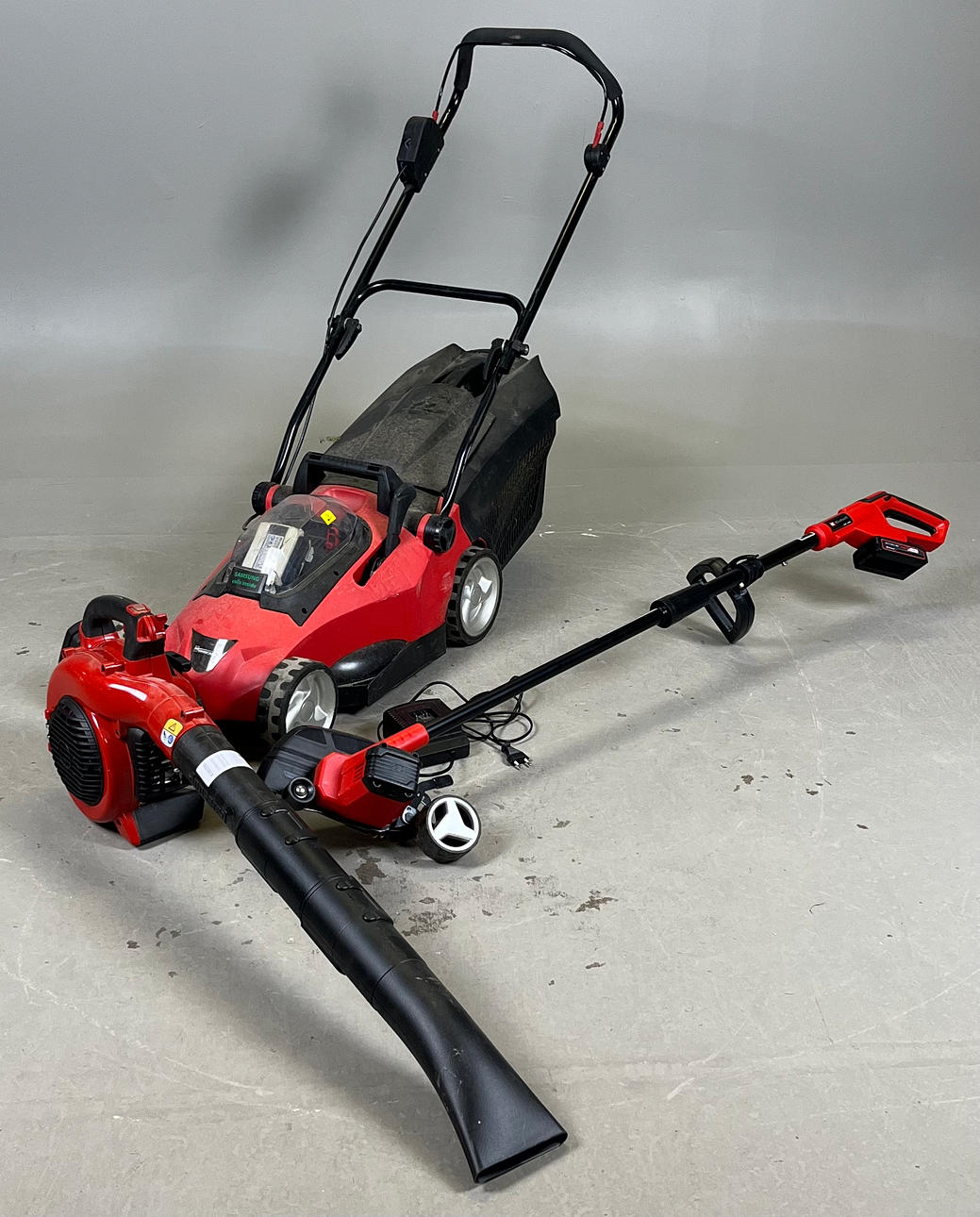 LAWN MOWERS, EDGERS AND LEAF BLOWERS.