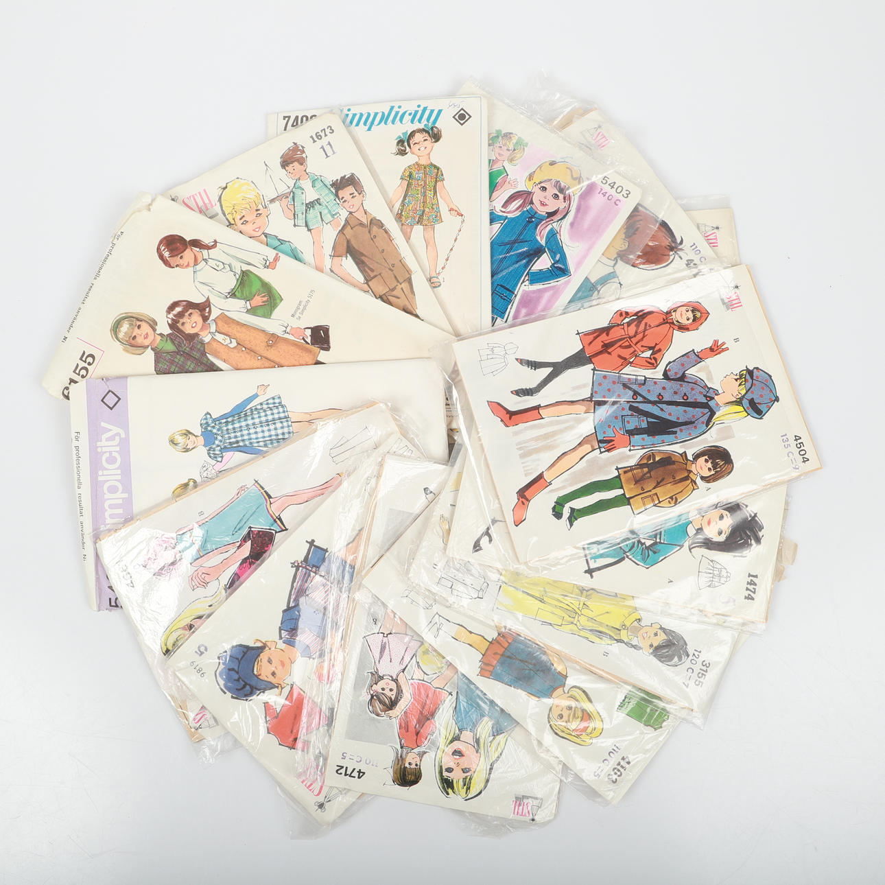 SEWING PATTERNS, 28 pieces, clothes, Style, 1960-70s.