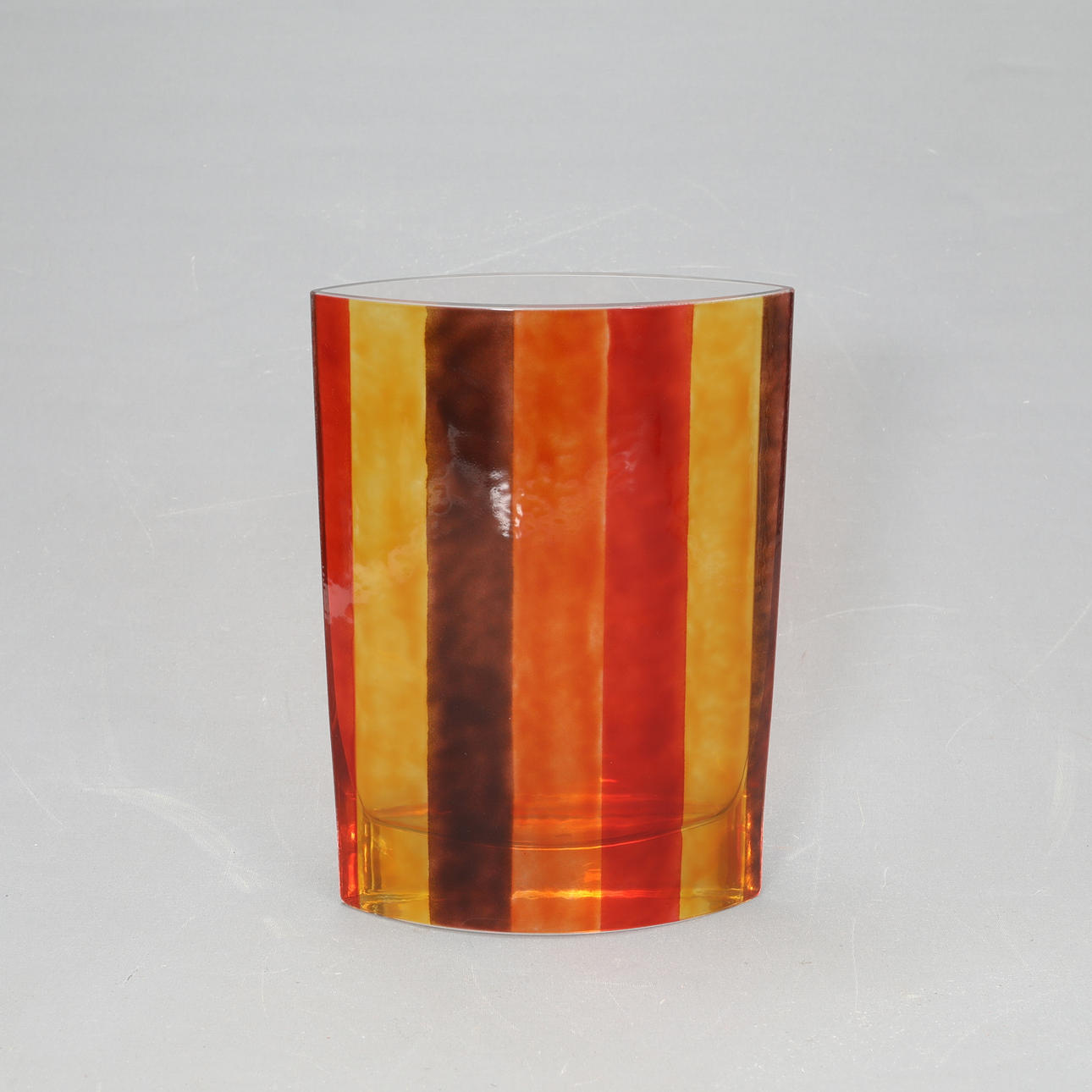 A glass vase signed Steninge Slott 2005.