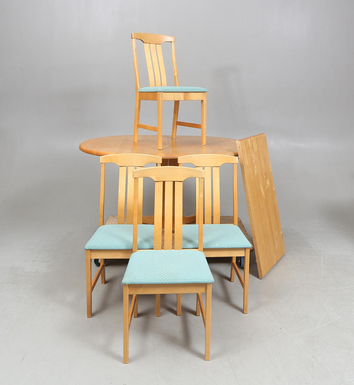 MATGRUPP, 5 delar, lövträ, NC Möbler.