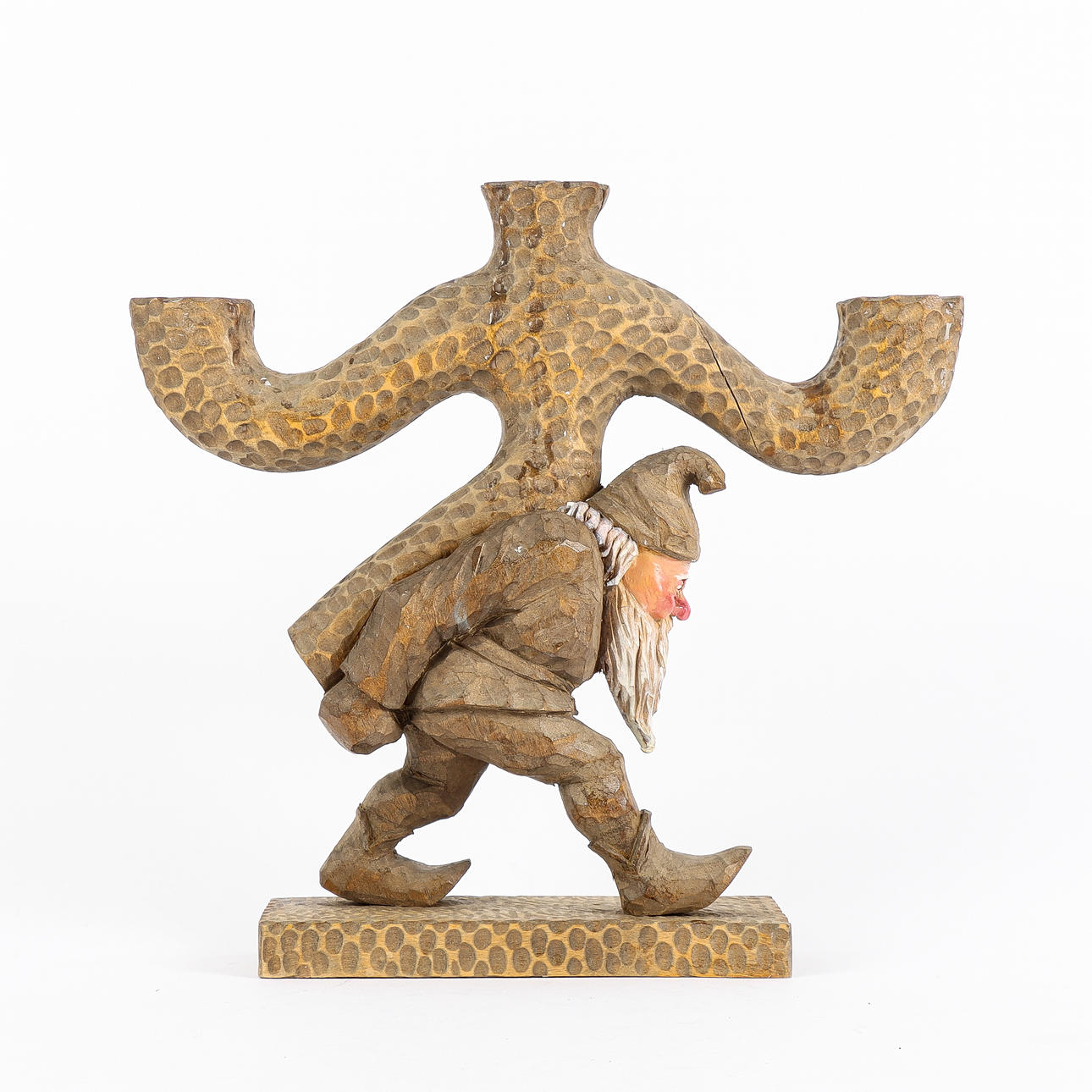 TRÄLJUSSTAKE Med tomte.