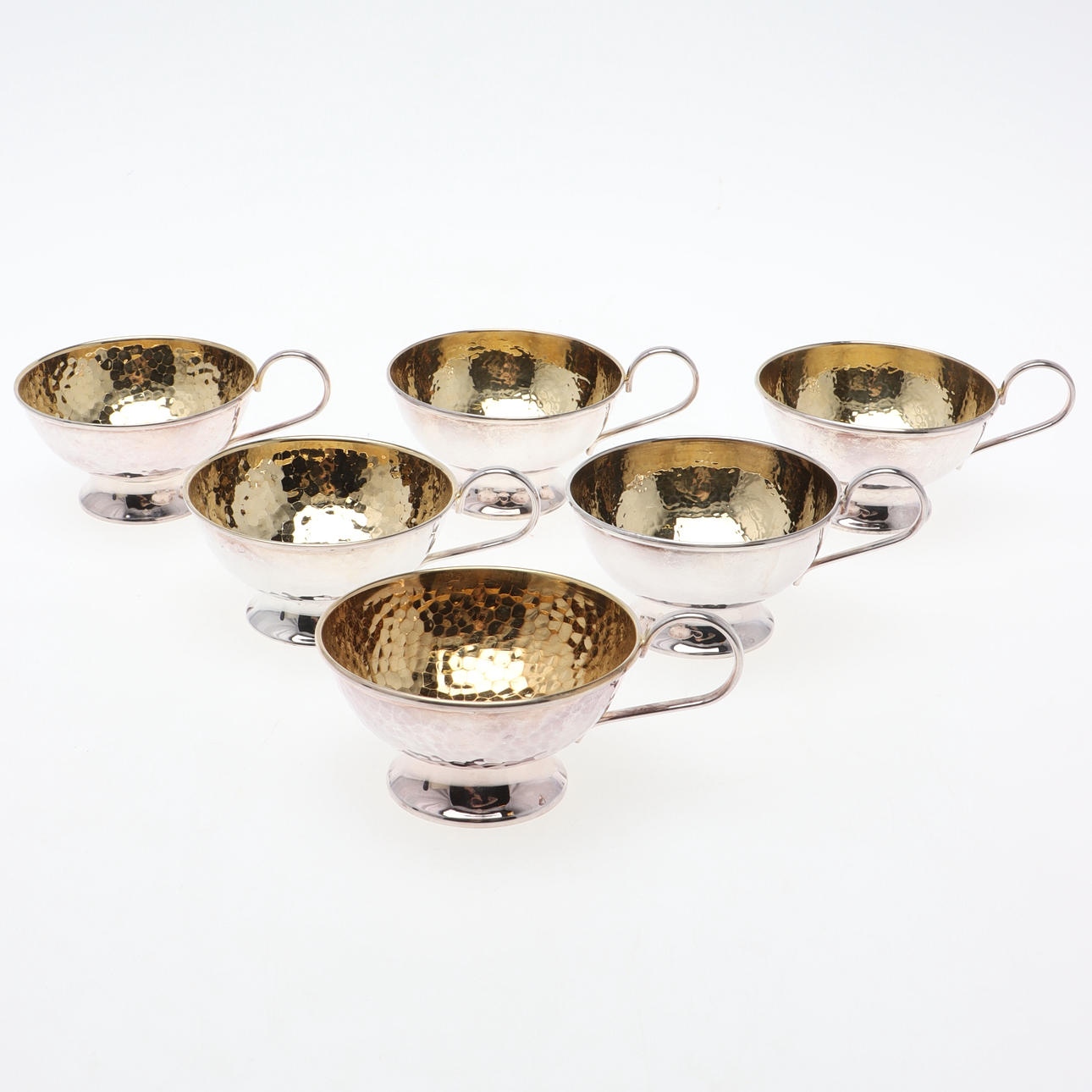 PUNSCHBECHER. 6 Stück, Silber, Kultakeskus Oy.