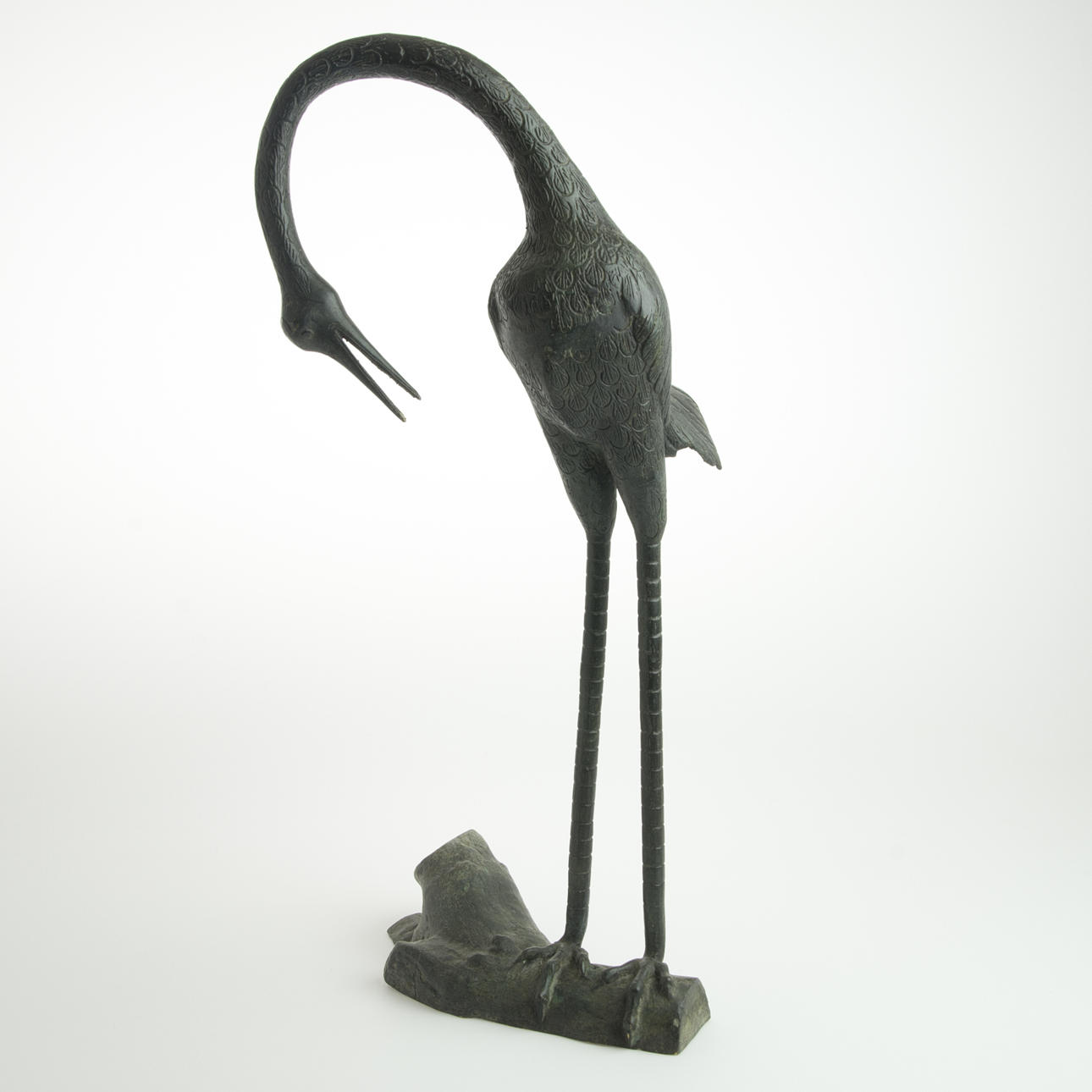 SKULPTUR, Ibis, patinerad brons, samtida.