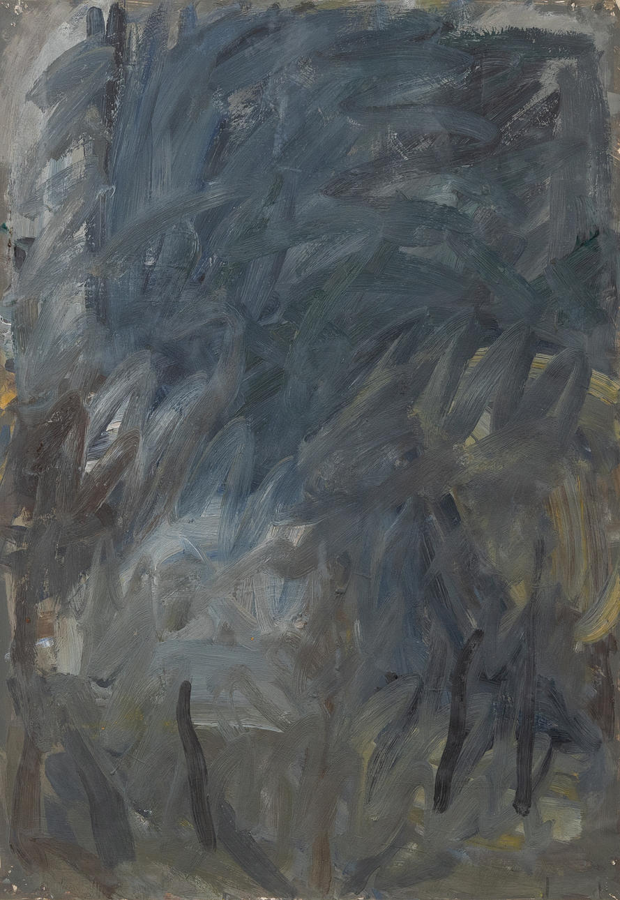 LARS KREMNER. Oil on paper, Composition, unsigned.