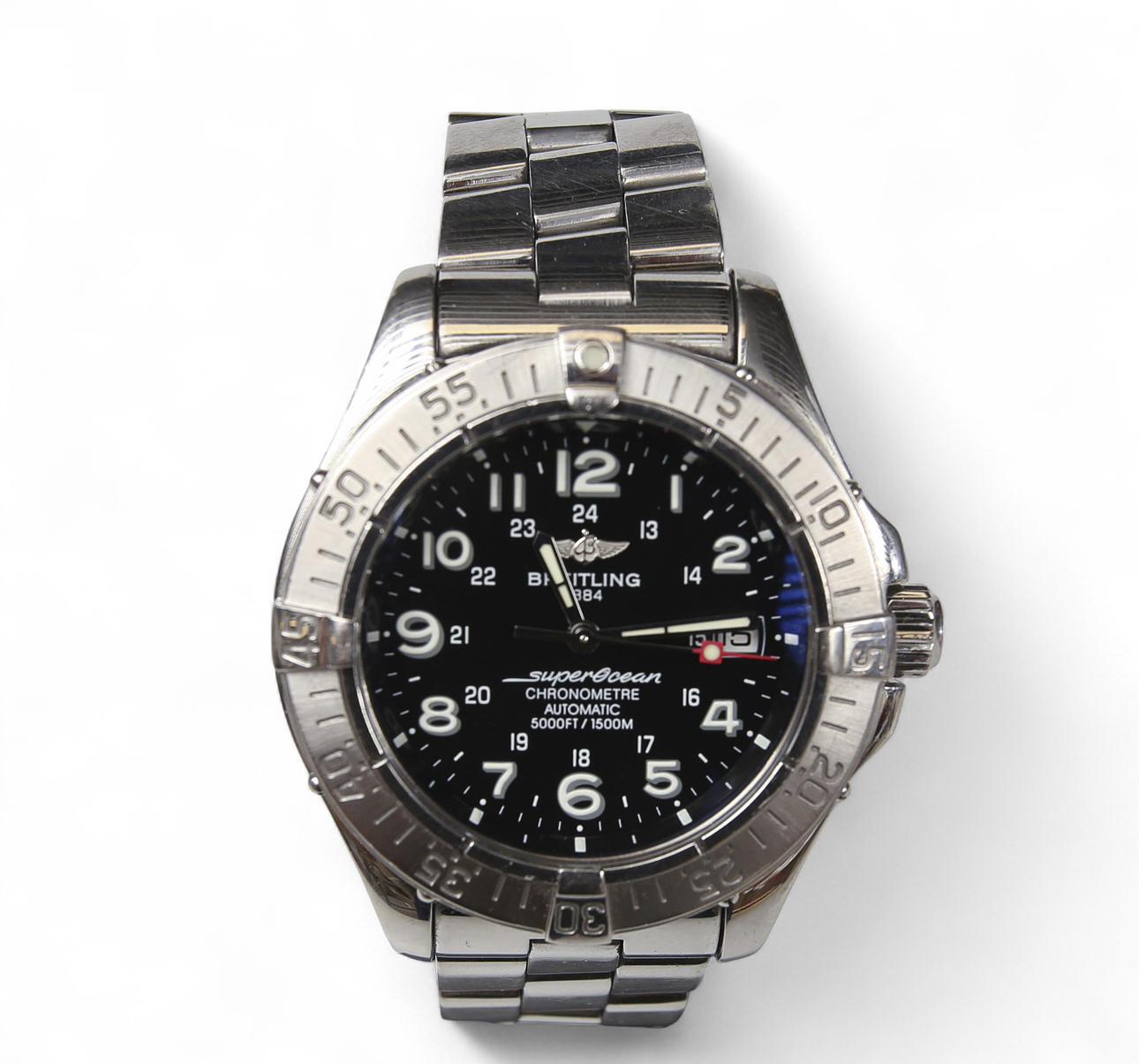 BREITLING SUPER OCEAN, wristwatch, steel, automatic assignment, date, 2006.