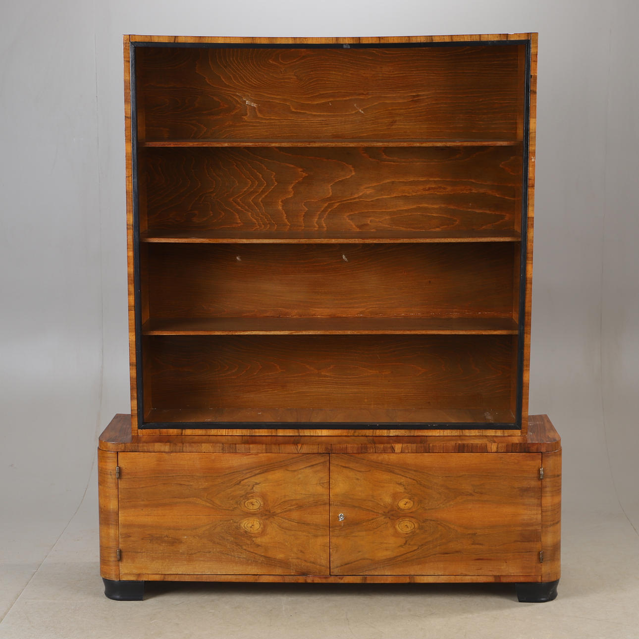 Bookcase, walnut, Art Deco style.