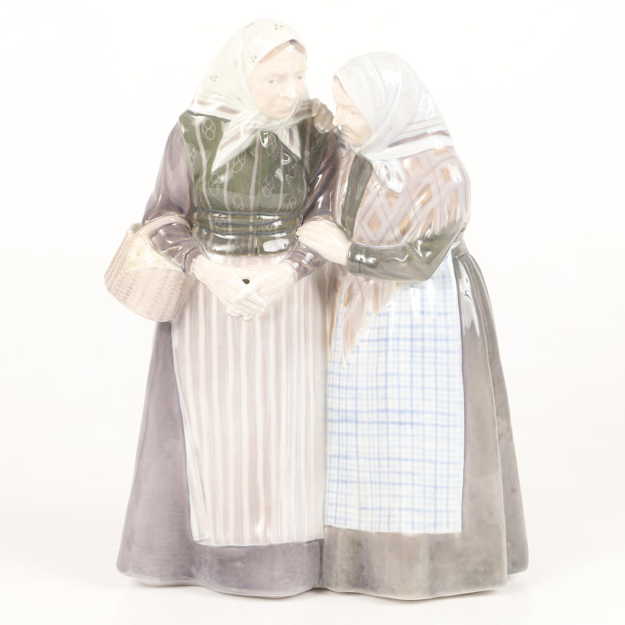 尚様ご購入希望・Harvest group・１９６６年・Thomsen・４３cm CHRISTIAN THOMSEN. A porcelain figurine, “Gossip ladies/The Gossip
