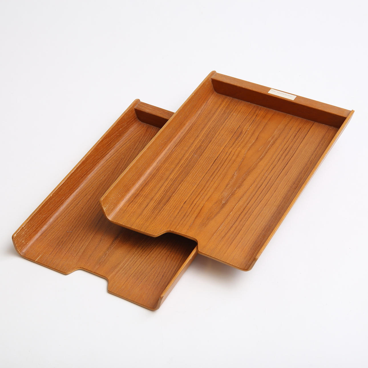 A teak, two compartments, Servez document storage, mid 20th century.