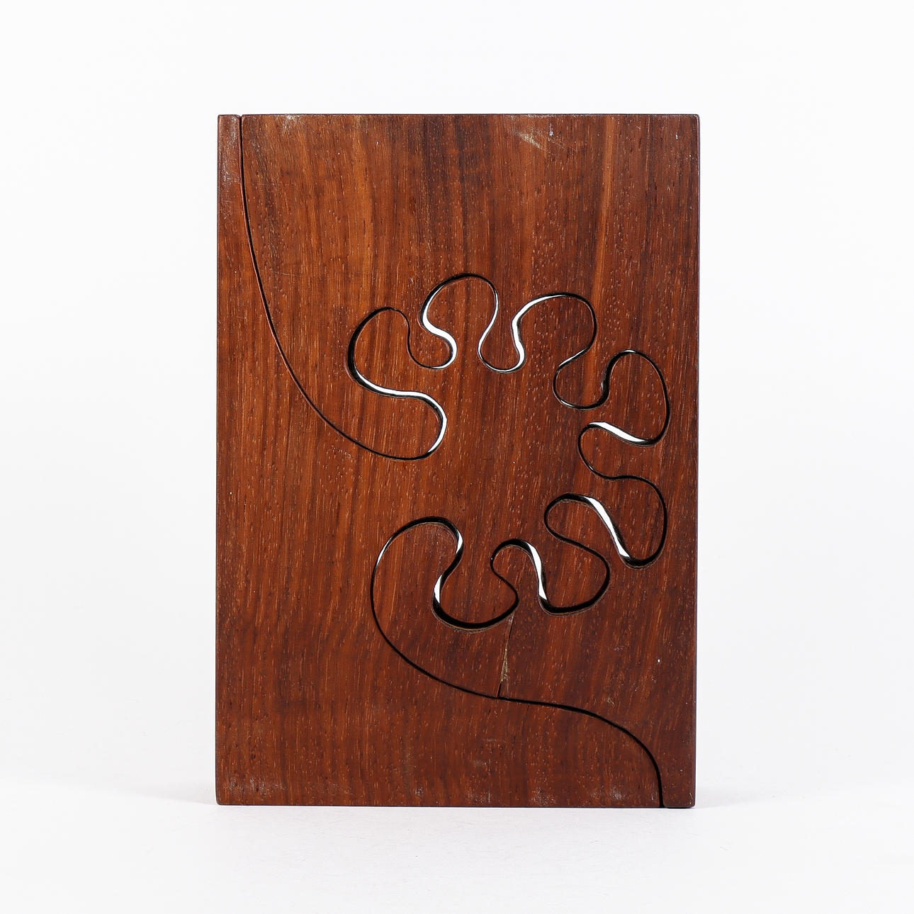 GUNNAR KANEVAD sculpture teak, signed 1985.