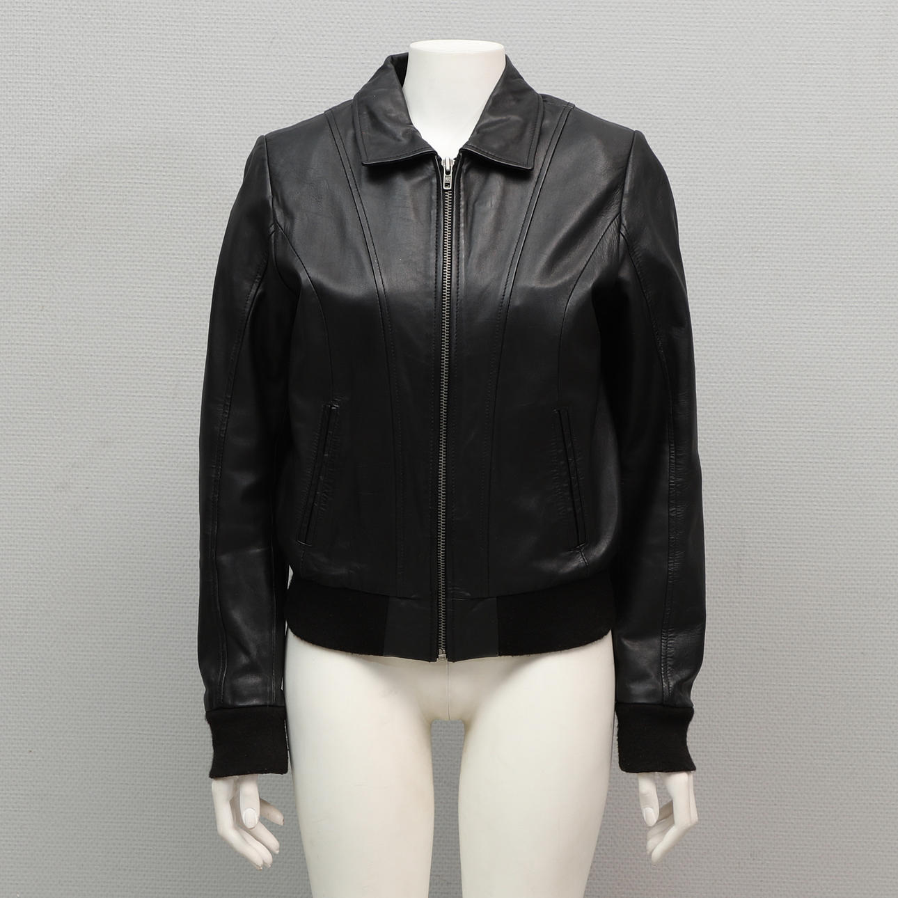 LÆDERJAKKE, sort, str. 40, Livelo Attitude.