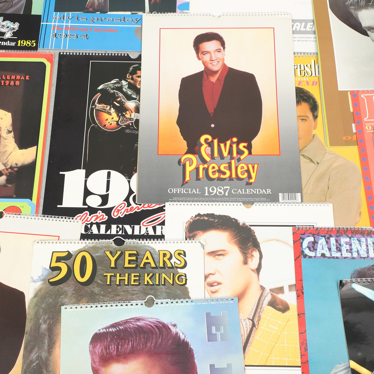 ELVIS PRESLEY, 19 wall calendars, 1980-1994.
