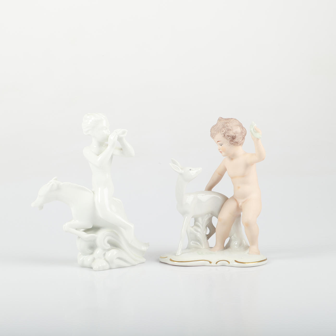 TWO PORCELAIN FIGURINES, Wallendorf and Rörstrand.