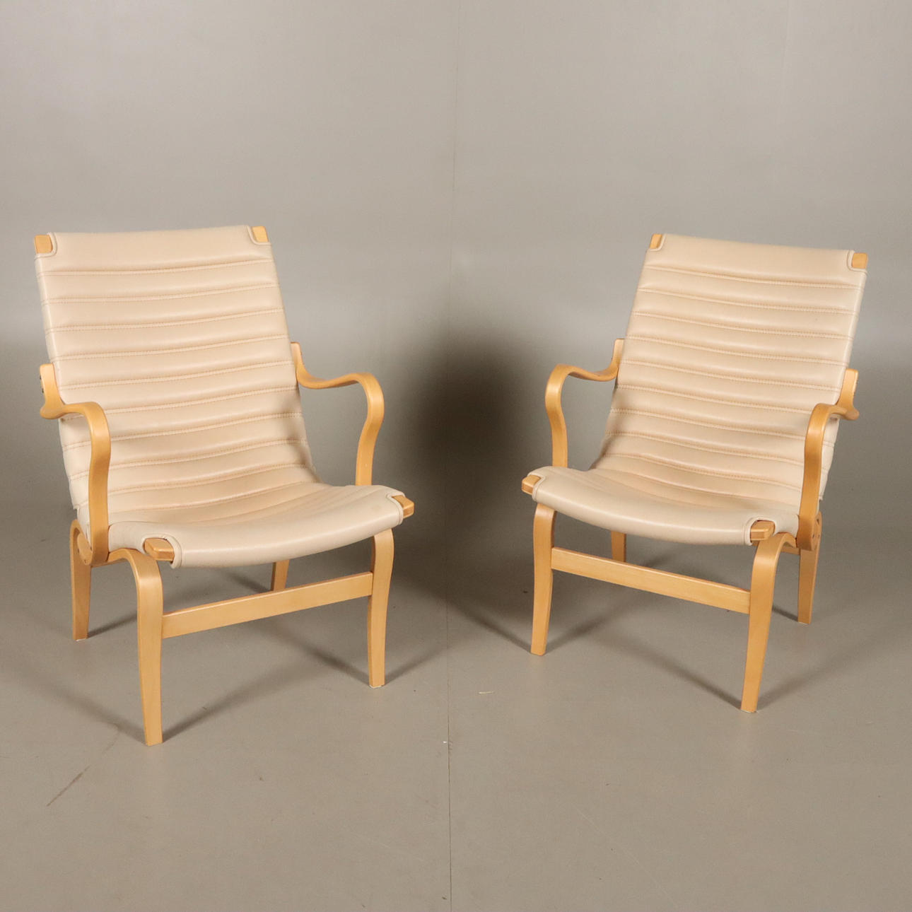 BRUNO MATHSSON. ARMCHAIRS 1 pair “Eva” DUX.