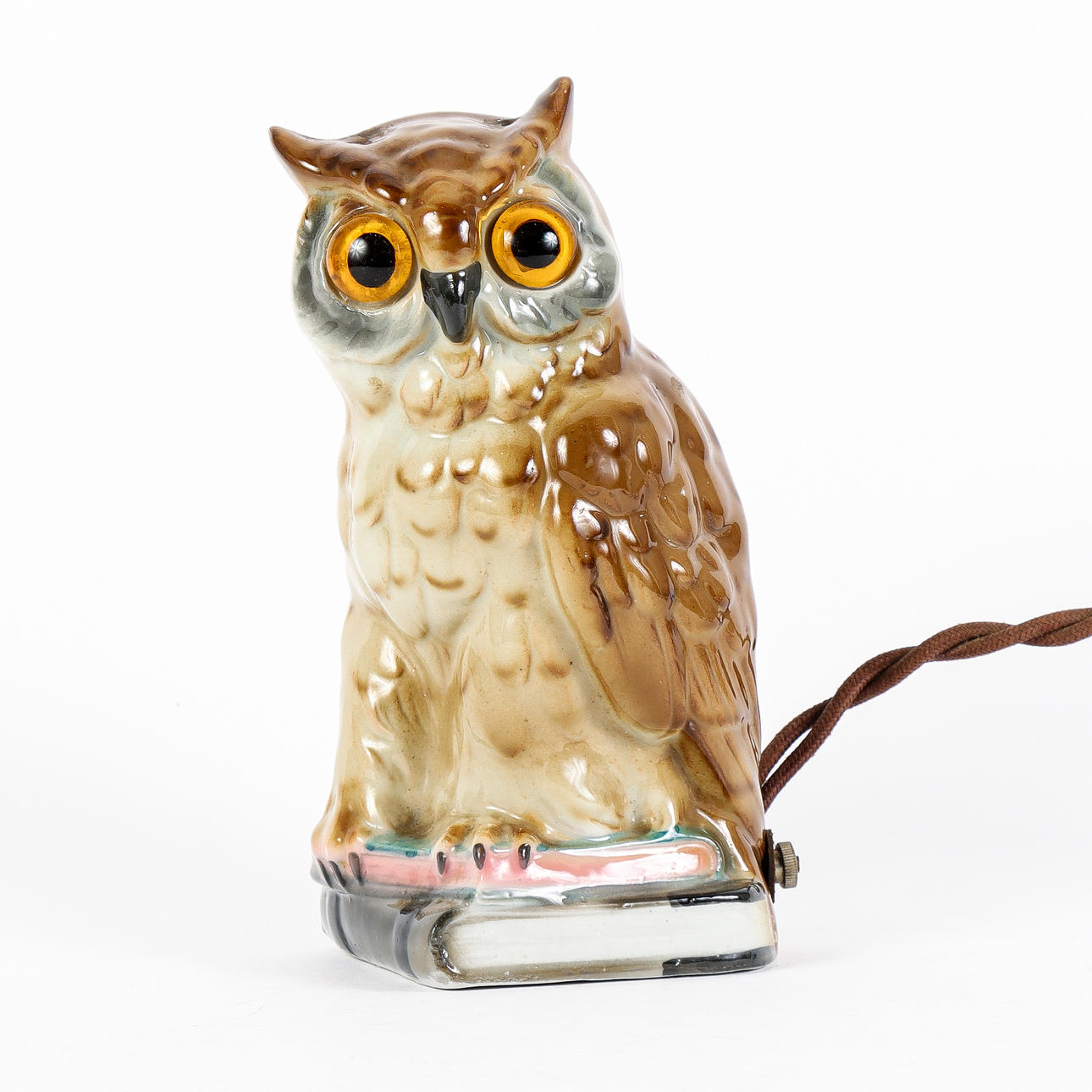 BORDLAMPE porcelæn, i form af ugle.