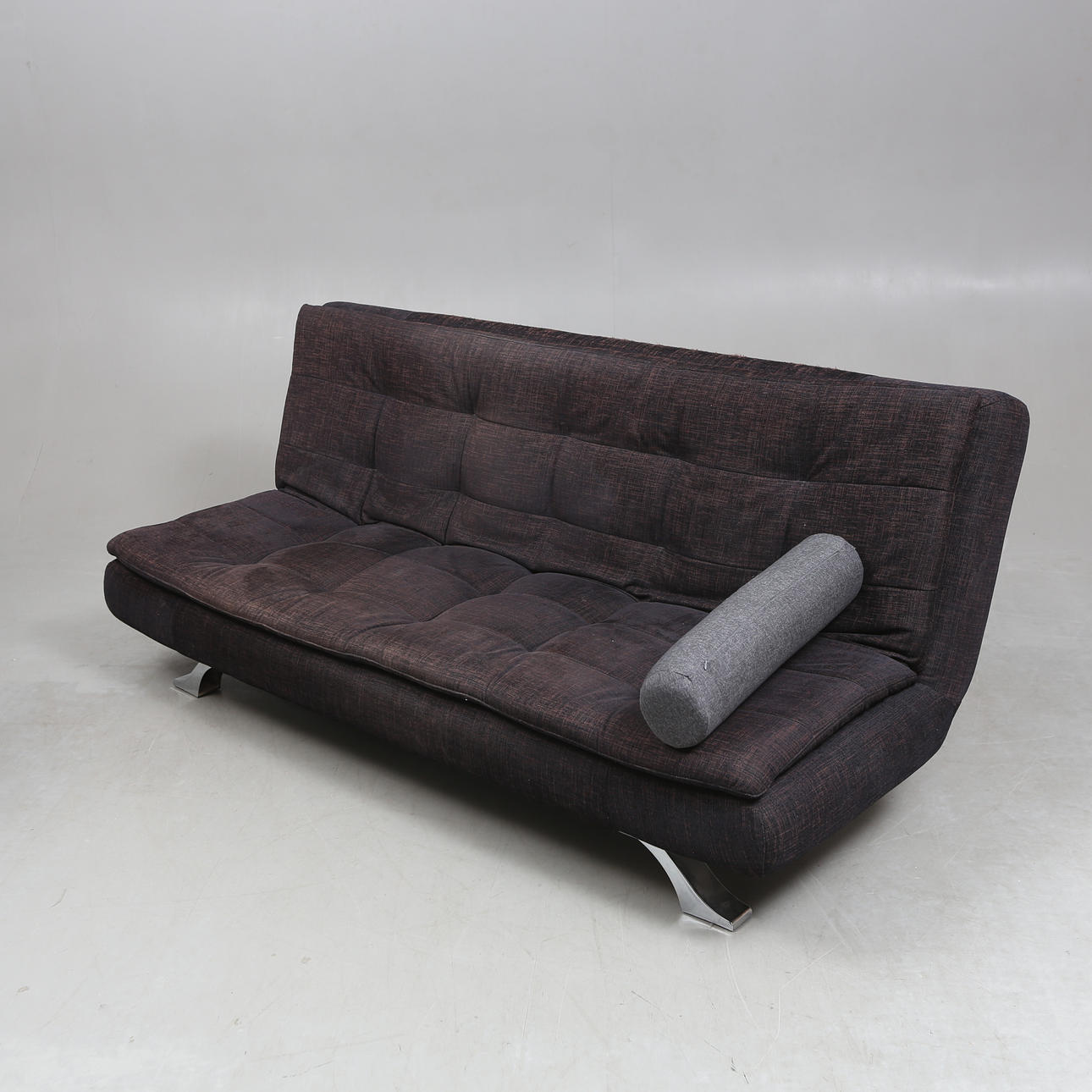 Sofa/dagseng, tekstil og forkromet metal, moderne.