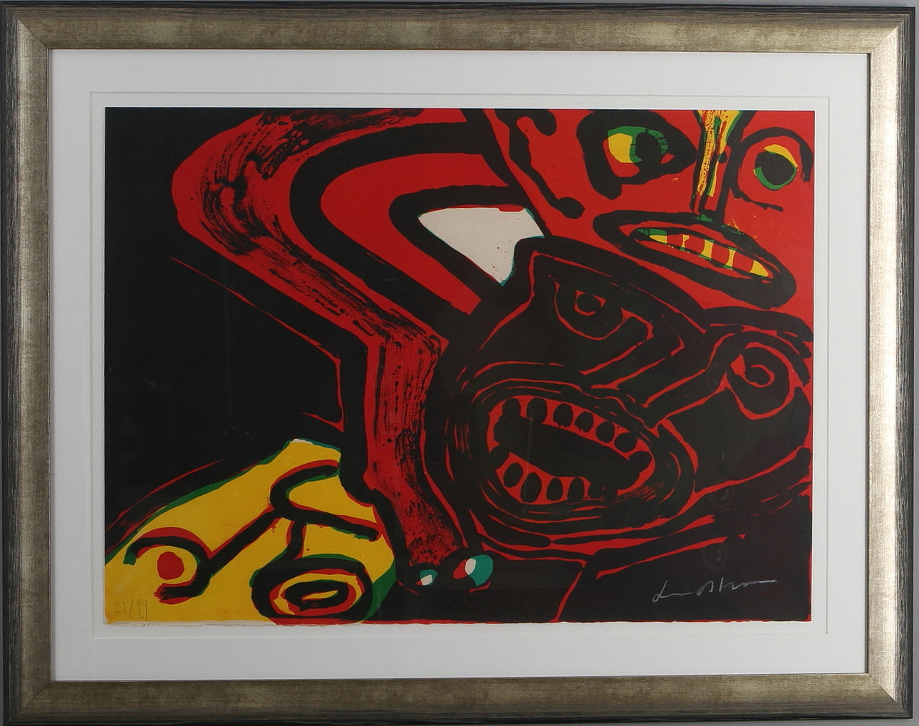 BENGT LINDSTRÖM. Figurkomposition, färglitografi, signerad och numrerad 21/99.