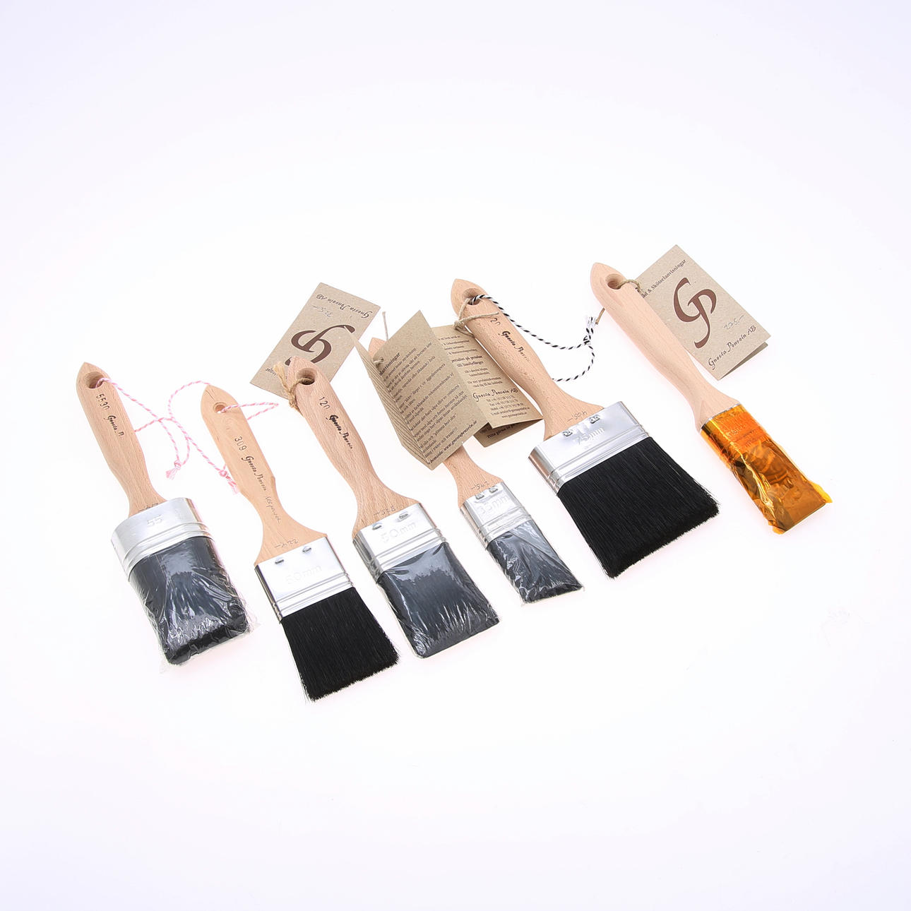 BRUSHES, 6 pcs, Gnesta Penseln AB.