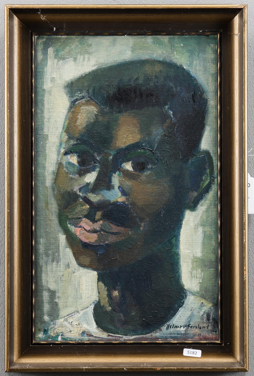 HELMER FORSLUND oil on panel, signed.