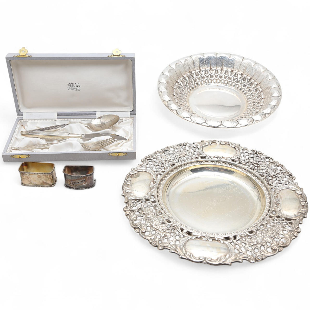 Sekalaiset hopeakappaleet, 1900-luvulta.