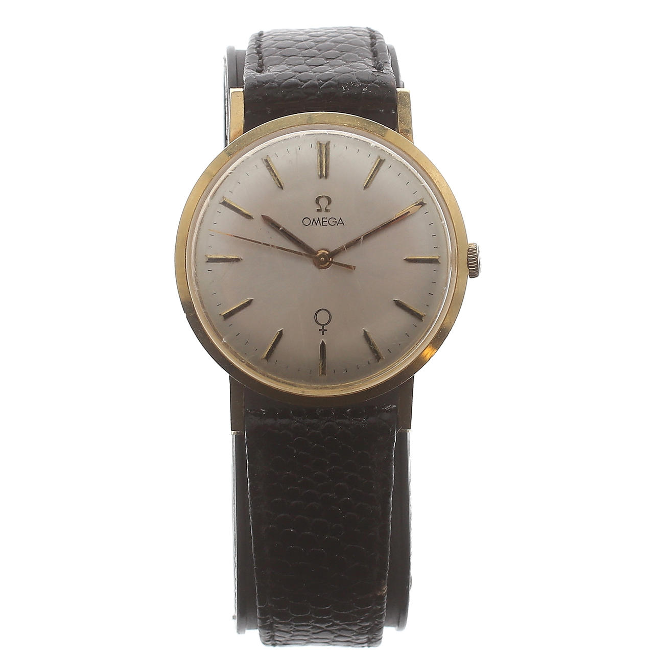 HERRARMBANDSUR, Omega, 18K guld, manuell, 1900-talets andra hälft.