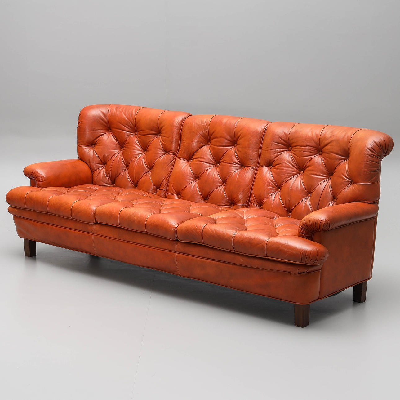 ARNE NORELL. Soffa, läder, "Jupiter", 1970/80-tal.