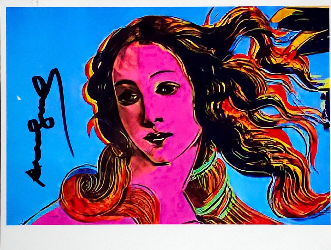 ANDY WARHOL. Venus, tarjeta firmada con retulador. Editions d'Art
